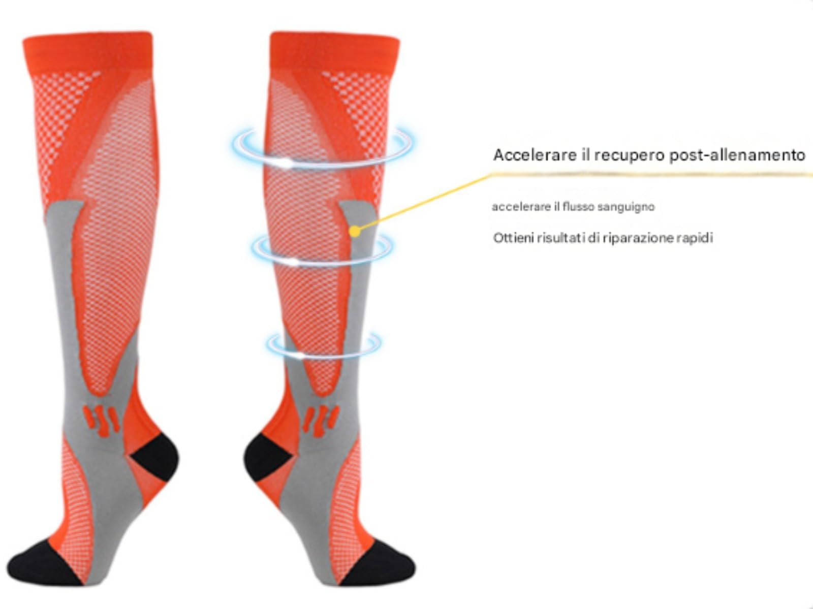 Calze a Compressione Graduata Nursiv 15-25 mmHg, Supporto per Gambe, Ideale per Sport Corsa e Viaggi