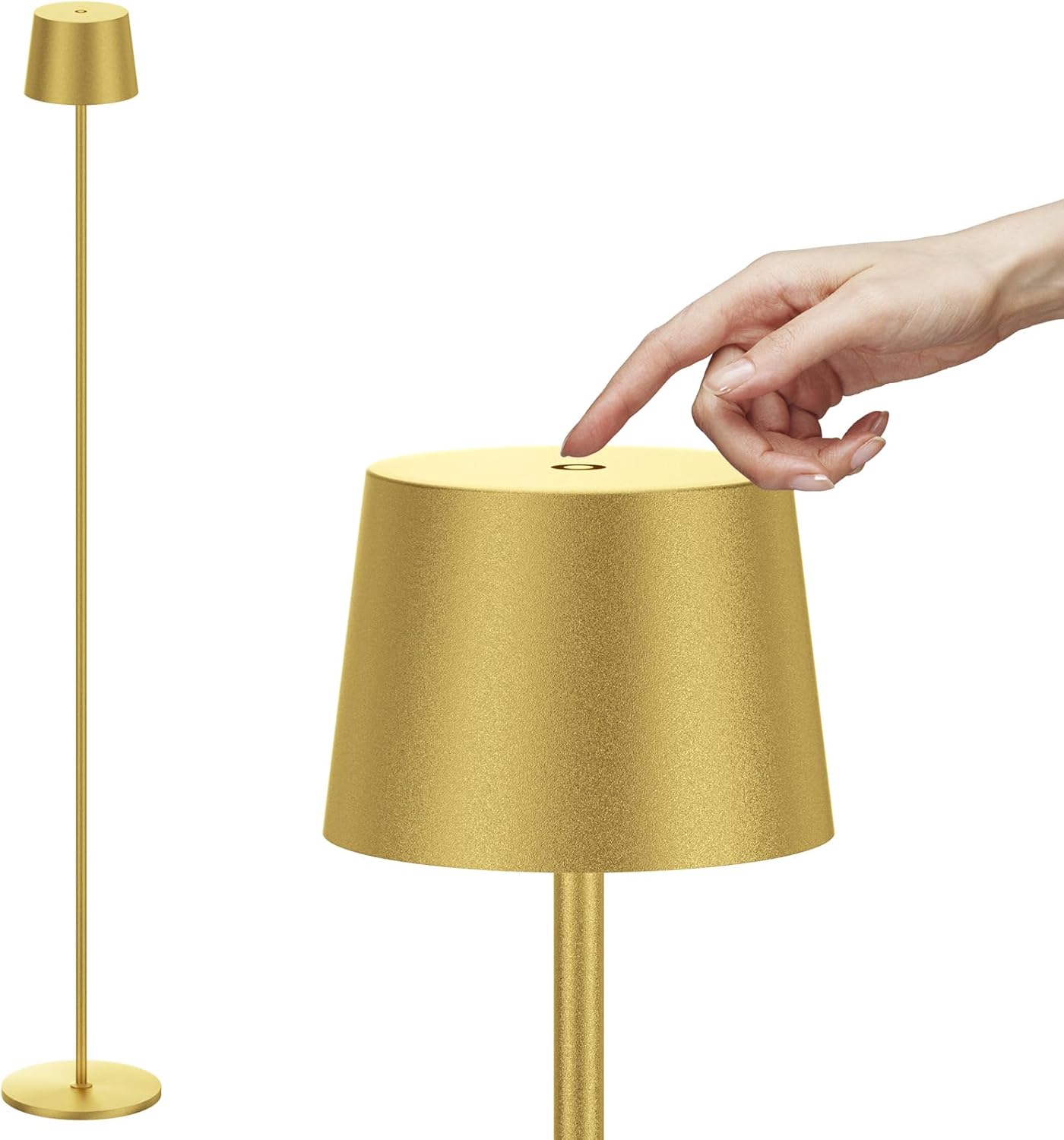 Ralbay Gold Cordless Floor Lamp for Outdoor, 51.2inch Waterproof Floor