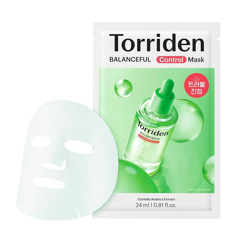 Torriden BALANCEFUL Control Mask Máscara Facial em Folha, 10 unidades