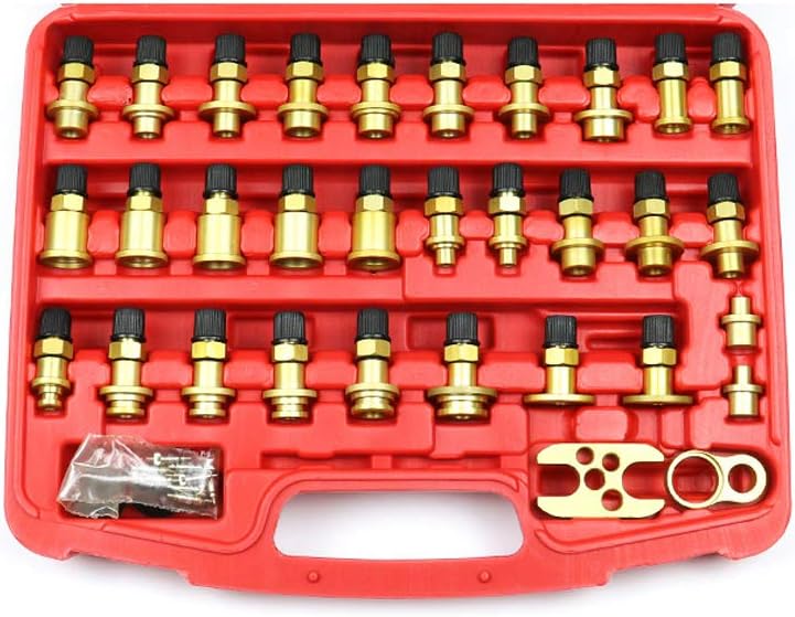 32pcs Automobile air Conditioning Leak Detection Joint Tool Set All Aluminum car Leakage Test Repair Tool