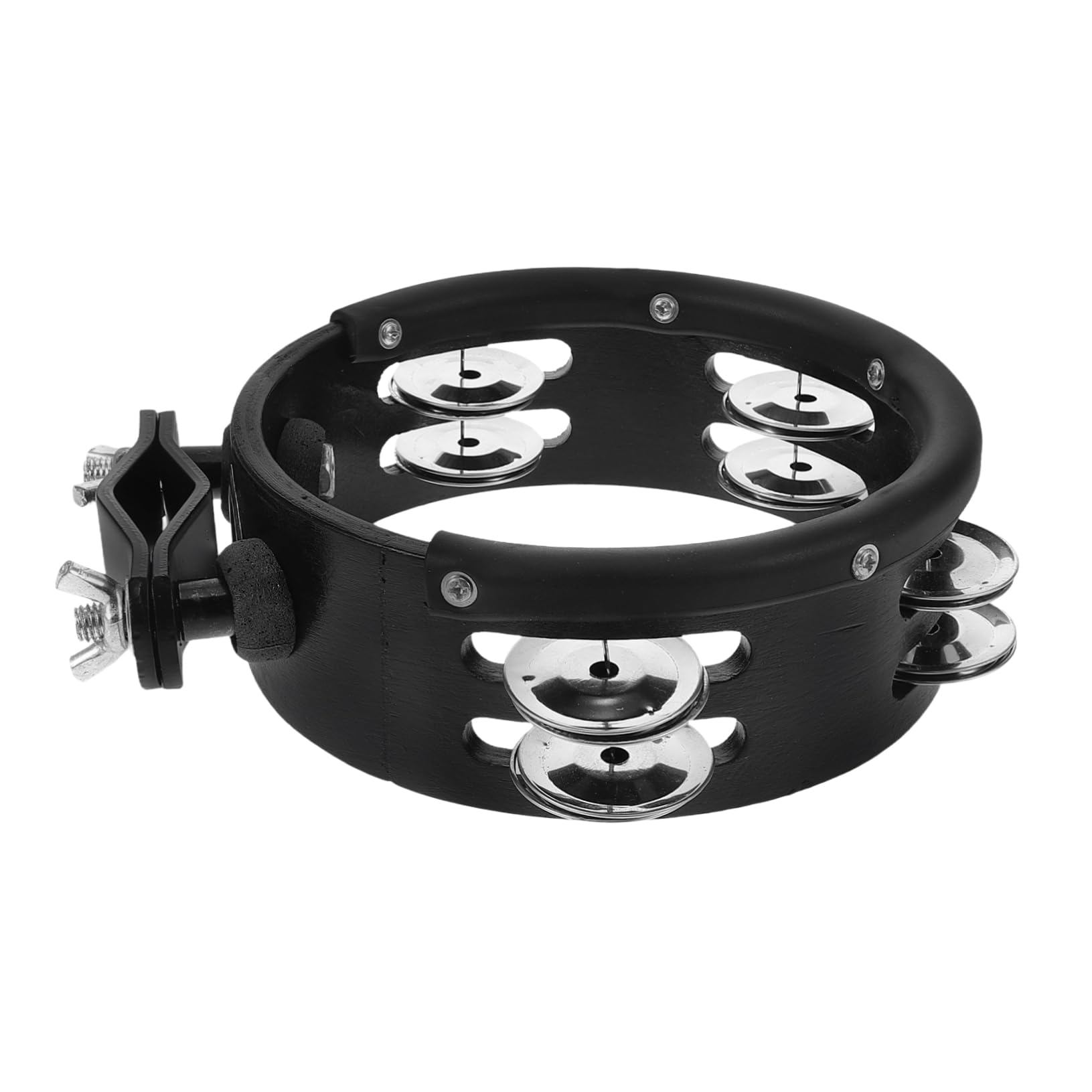 Vaguelly Rund Geformtes Tamburin und Metall mit Einfacher Befestigung für Schlagzeug Zubehör Musikinstrument für Hi Hat und Percussion Performance