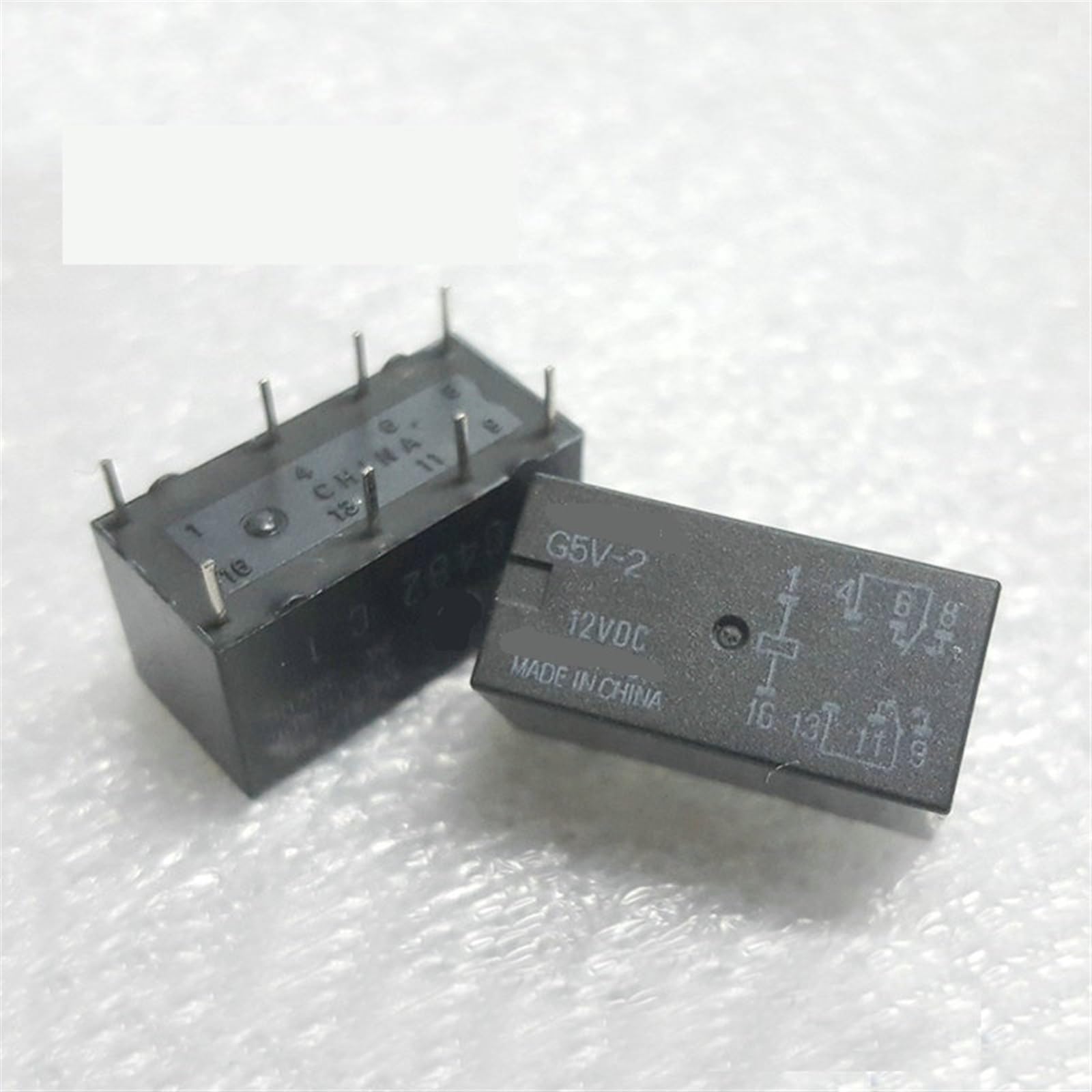 Relé G5V-2-DC12V de 8 pines con dos contactos abiertos y cerrados para placas impresas PCB 7