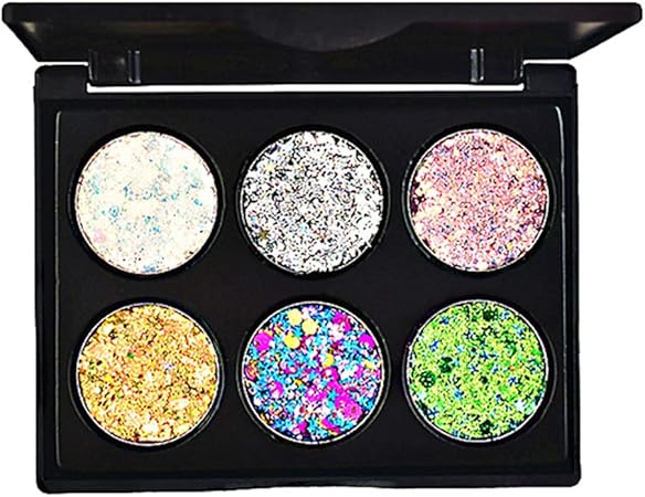 Amazon Cuticate アイシャドウ キラキラ メイクパレット プロ用 アイメイク アイズパレットクリスマス ハロウィン用 6色 02 Cuticate アイシャドウ 通販