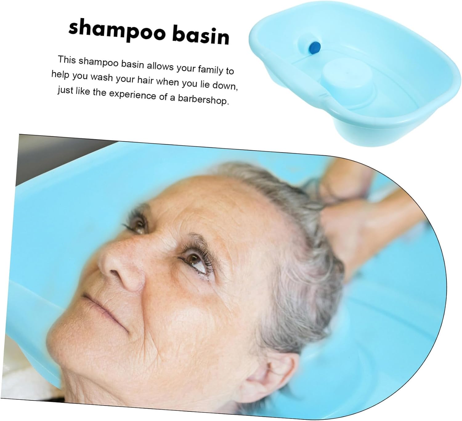 Portable Shampoo Basin Plastic Hair Washing Tray for Bedridden