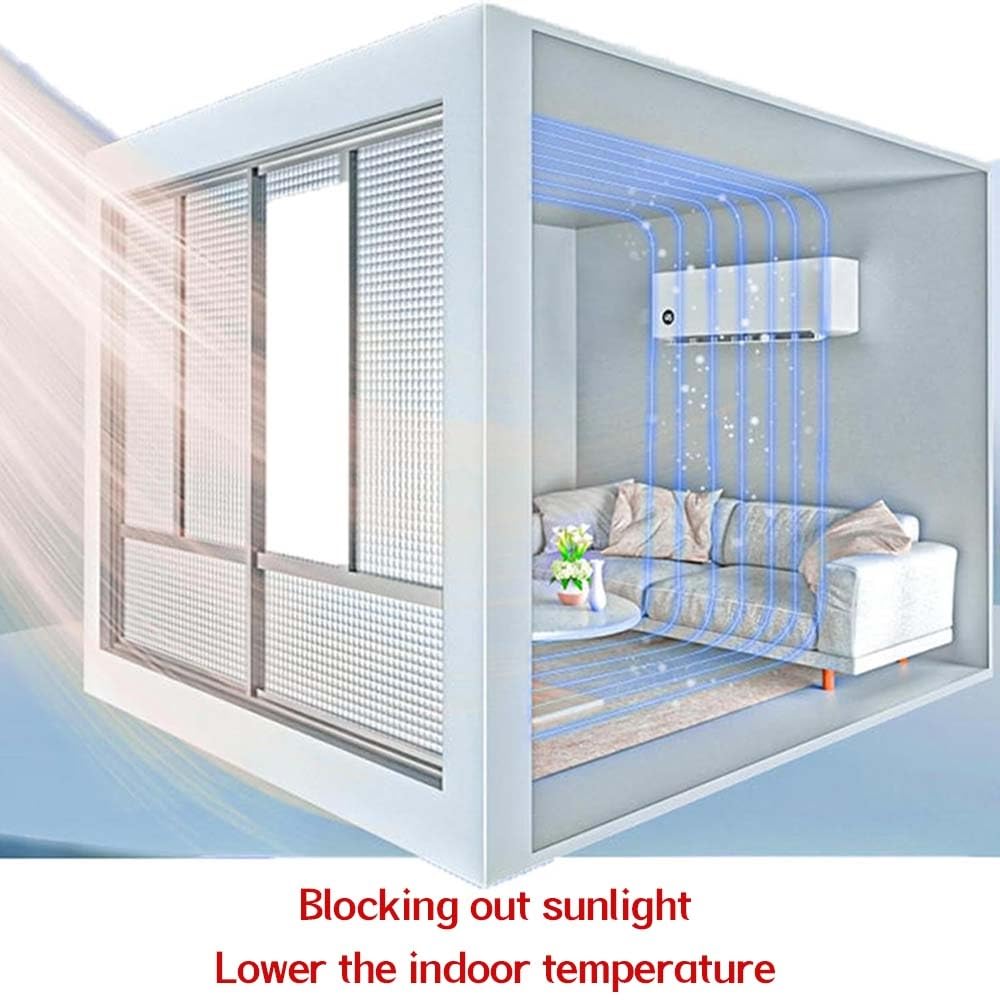 Riflettore termico per finestre, doppia pellicola in alluminio da 6 mm per controllo del calore, protezione solare e privacy, soluzione di colorazione riflettente (grigio, 1 confezione)