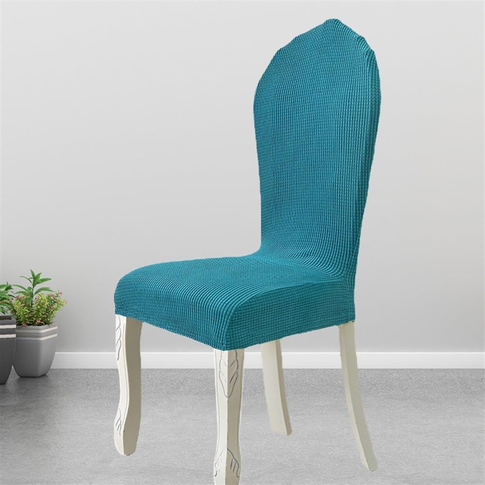 Fundas Para Sillas De Comedor Con Respaldo Redondo Protectores De Silla Con Respaldo Redondo Elásticos Sin Brazos Para Sillas Laterales Ovaladas Tapizadas Con Patas De Madera Modernas ( Color : Bluest