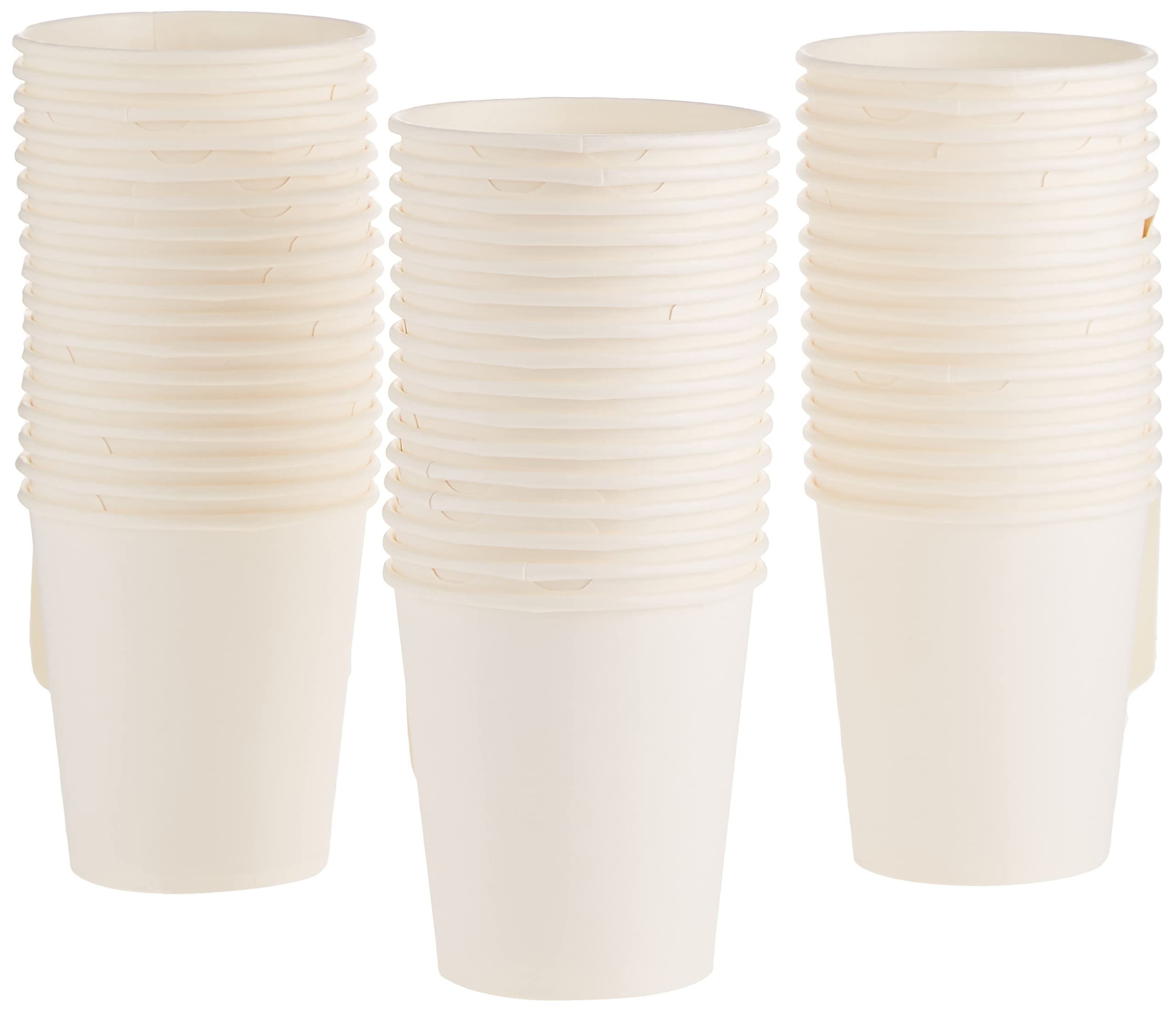 Hotpack Paper White Cups with Handle 7 ounce, 50 Pieces
