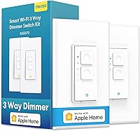 Vista 10 de meross Interruptor de luz inteligente compatible con Apple HomeKit, Siri, Alexa, Google Assistant y SmartThings, interruptor de luz Wi-Fi de 2.4