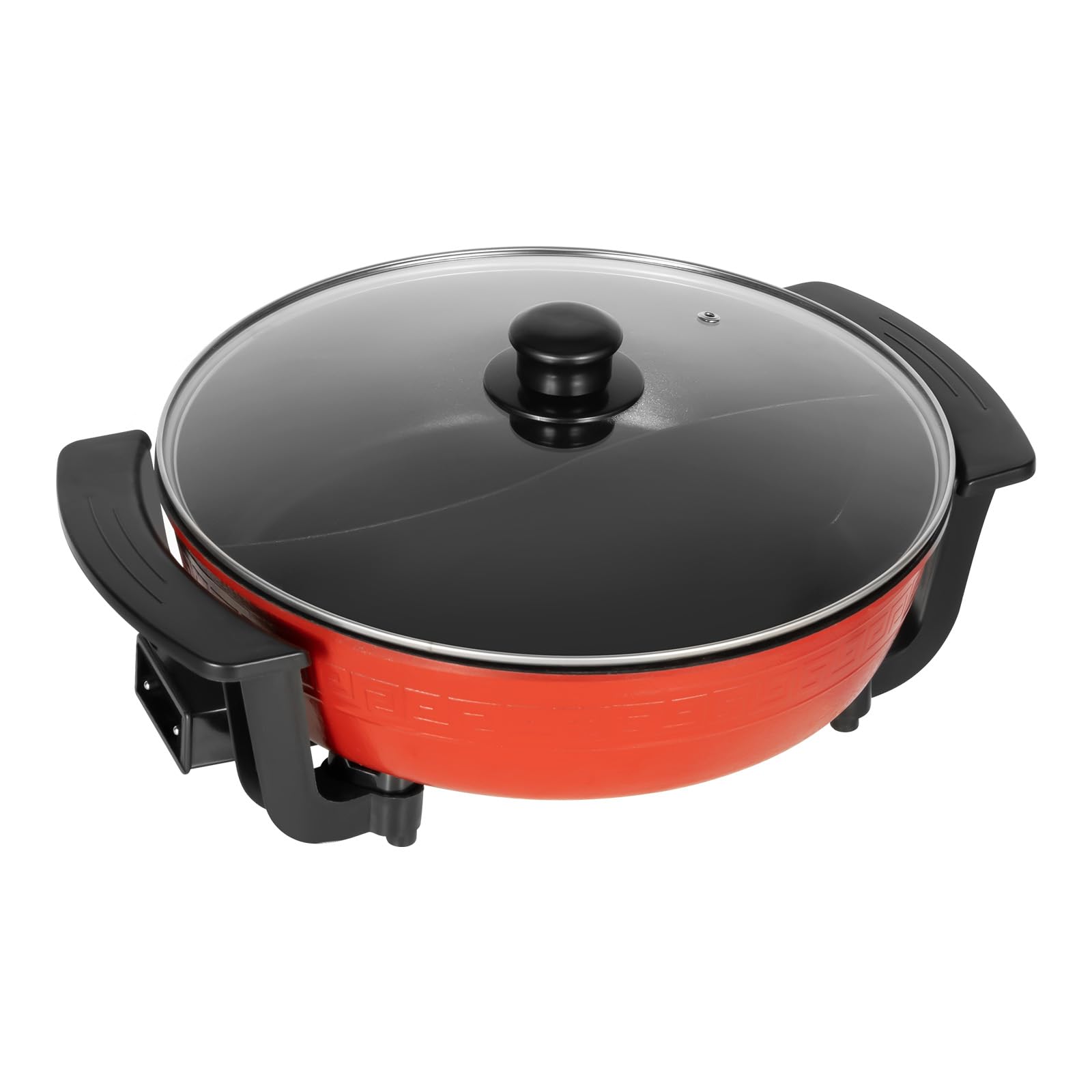 shabu Hot Pot à feu, avec cloison et couvercle, 6 l, pot à soupe électrique domestique, 1300 W 220 V