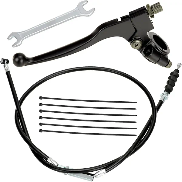 YOXUFA 7/8'' Left Clutch Lever Handle Cable for SSR 50cc 70cc 90cc 110cc 125cc 150cc Apollo RFZ DBX18 TaoTao DB17 DB27 Coolster M-125 Baja X-pro Thumpstar Kayo Xmotos Chinese Pit Dirt Bike Parts Black