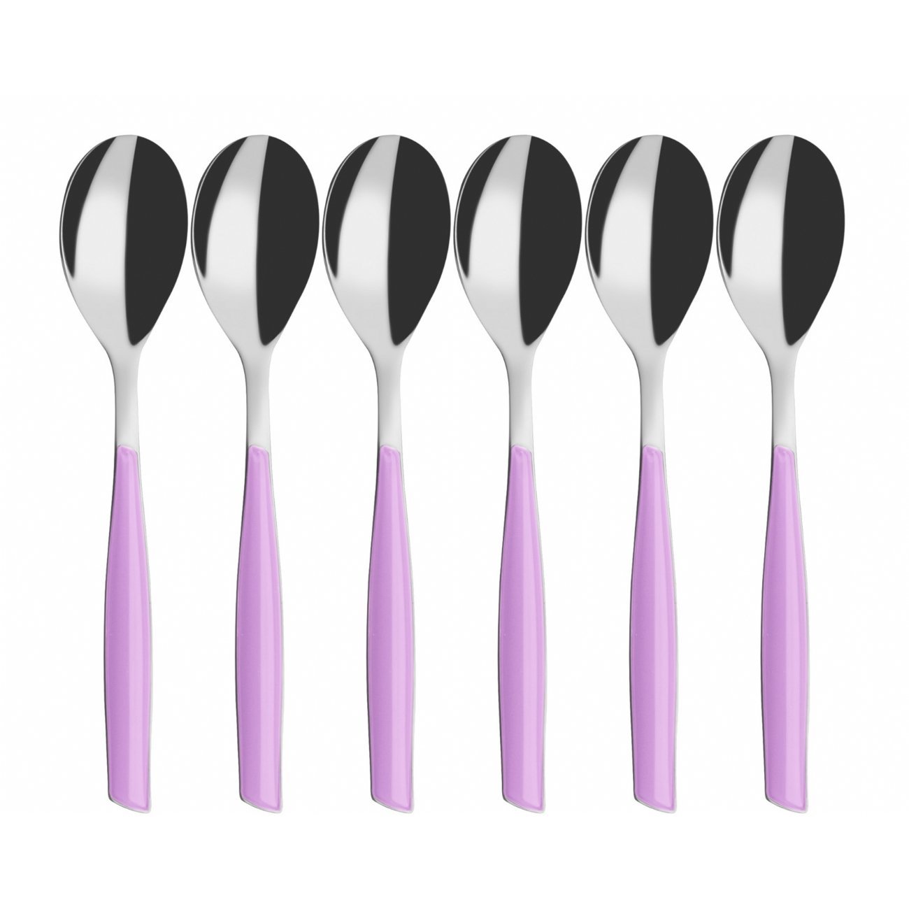 Cuiller à moka BUGATTI anti-ternissement ménagère 6 pièces lilas en acier