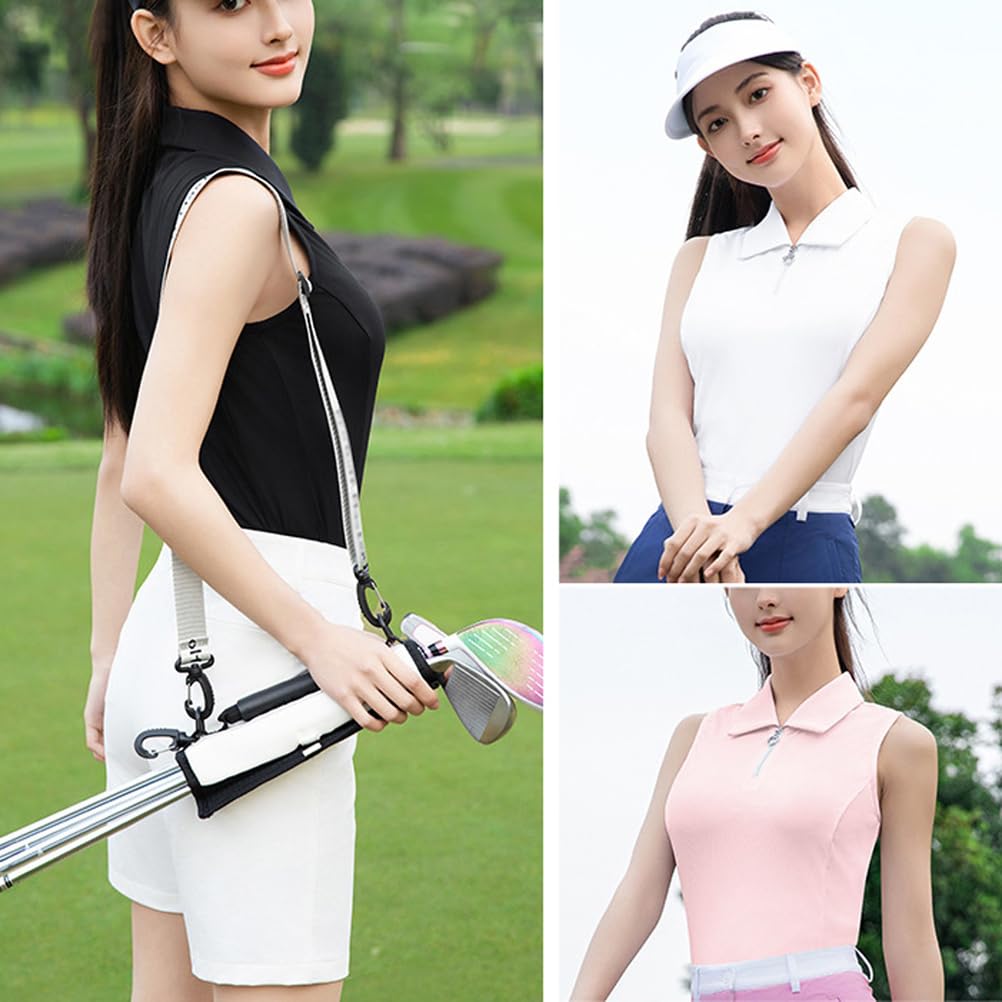 Maglietta da Golf da Donna Elasticizzata Senza Maniche Polo da Tennis Top Sportivo da Allenamento