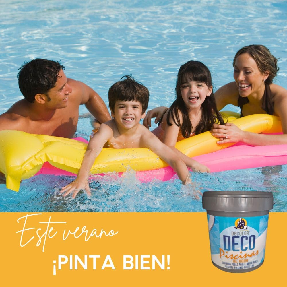 PINTURAS DECOLOR Pintura Para Piscinas Al Agua. Protección y Decoración. 4 Lt. Beige