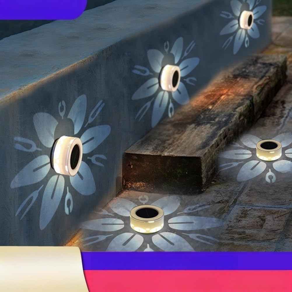 Lampada solare decorativa per esterni, 12 cm, proiezione di fiori da