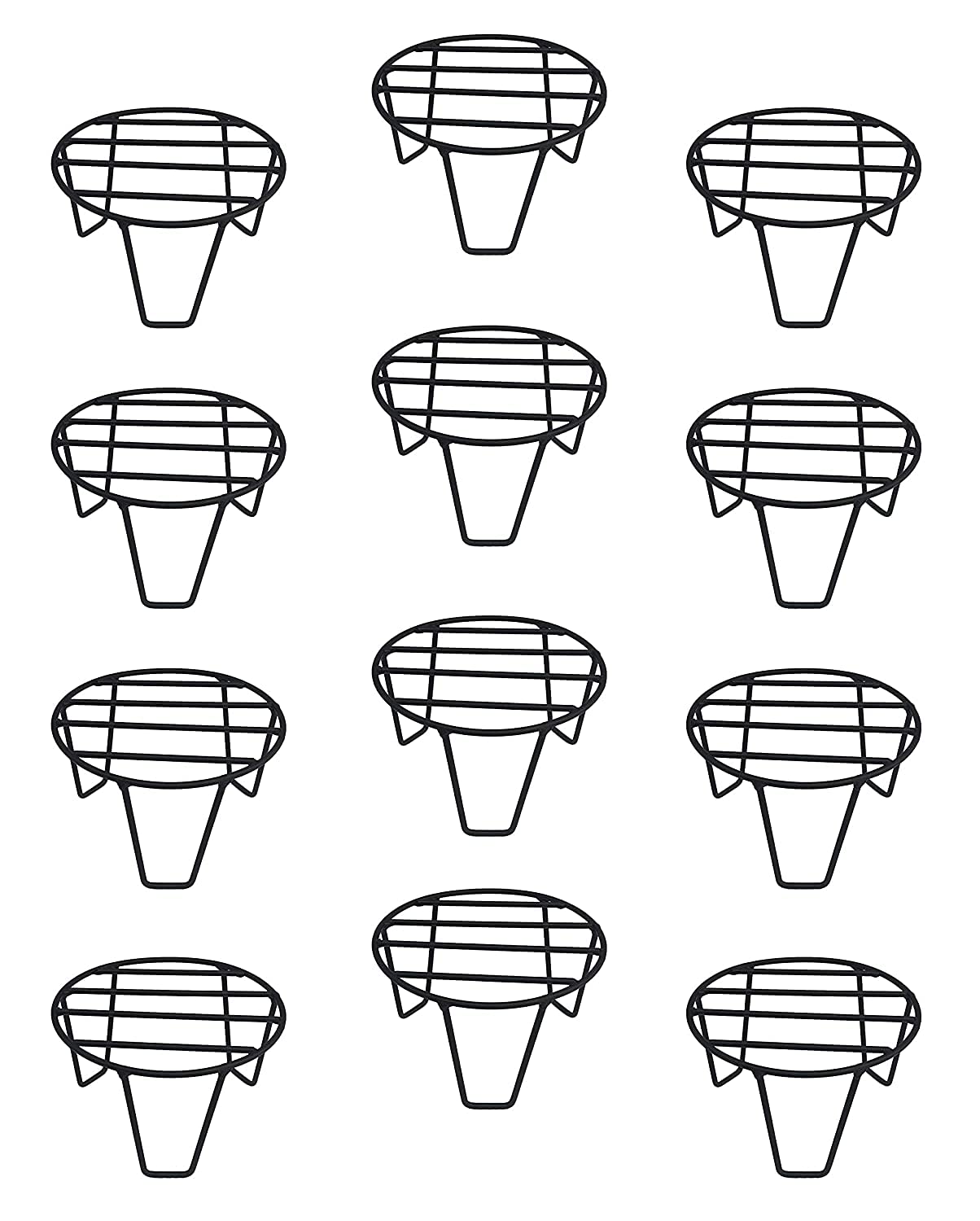 ORCHID ENGINEERS Pack of 12 Indoor/Outdoor Flower Pot/Plant Stand for Home Garden Balcony Living Room Decor (Black, 12) (B08GL1STTZ) Amazon Price History, Amazon Price Tracker