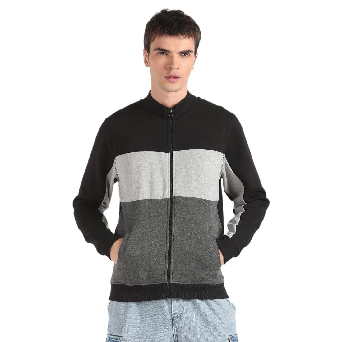 flying machine Men's Regular Fit Sweatshirt| Heathered-picture-16