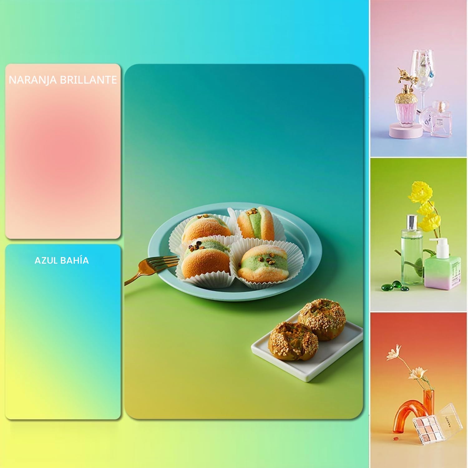 ZUOMIDIE 8 papeles Morandi Photo Tabletop Backdrops para Food Jewelry, Pastry, 34 x 22 pulgadas, resistente al agua, reutilizable, con soporte de doble cara