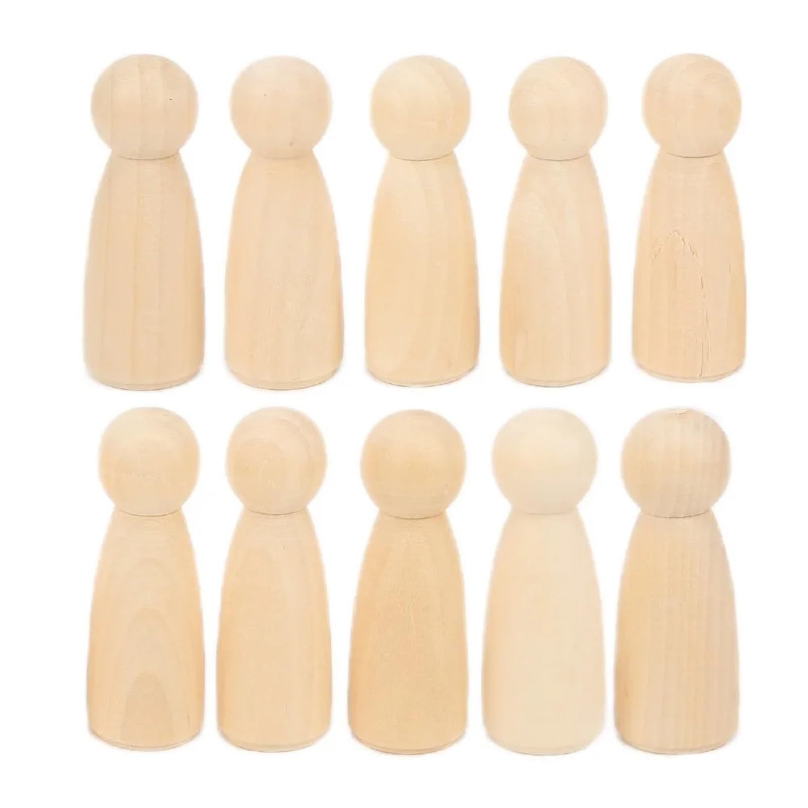 Poupée en bois à chevilles lisse de 75mm sans écharde pour loisirs créatifs réussis