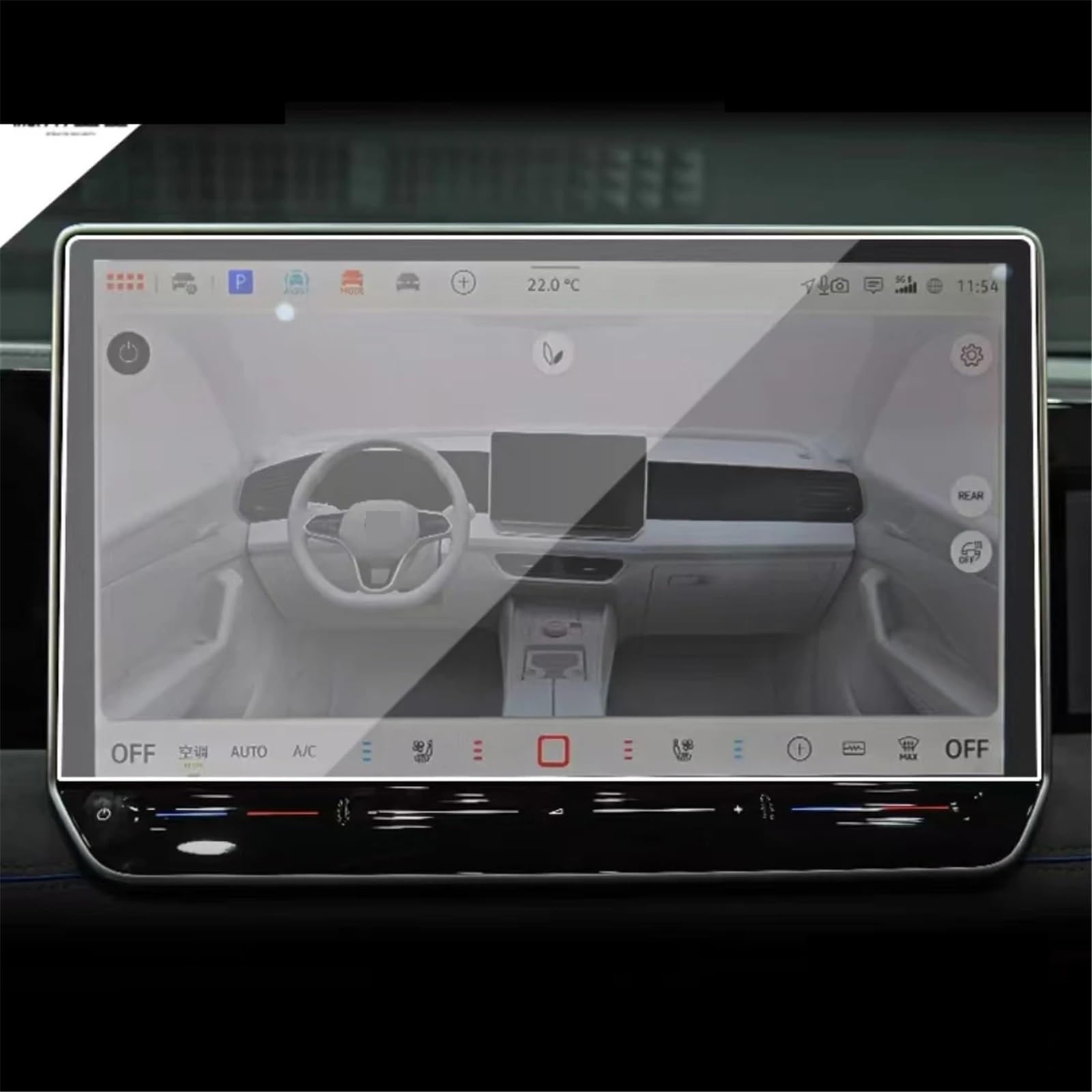 Cristal templado antihuellas para navegador táctil de 15" de coche VW Tayron 5