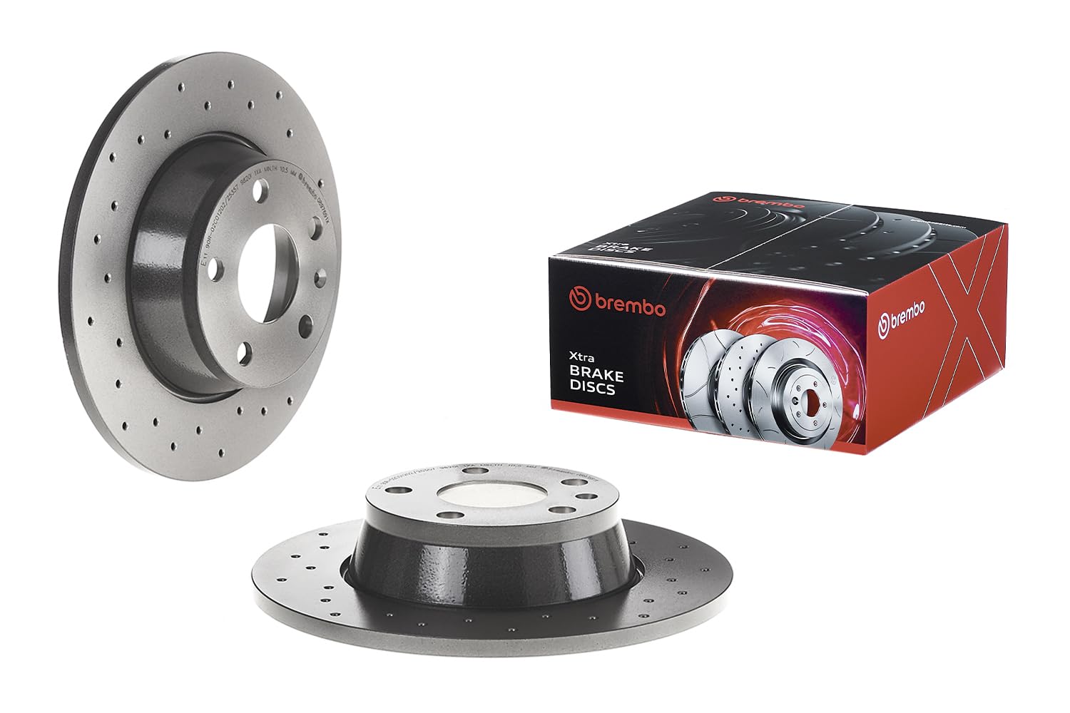 Brembo Xtra 08.9769.1X - Disco Freno Forato Posteriore, Set di 2