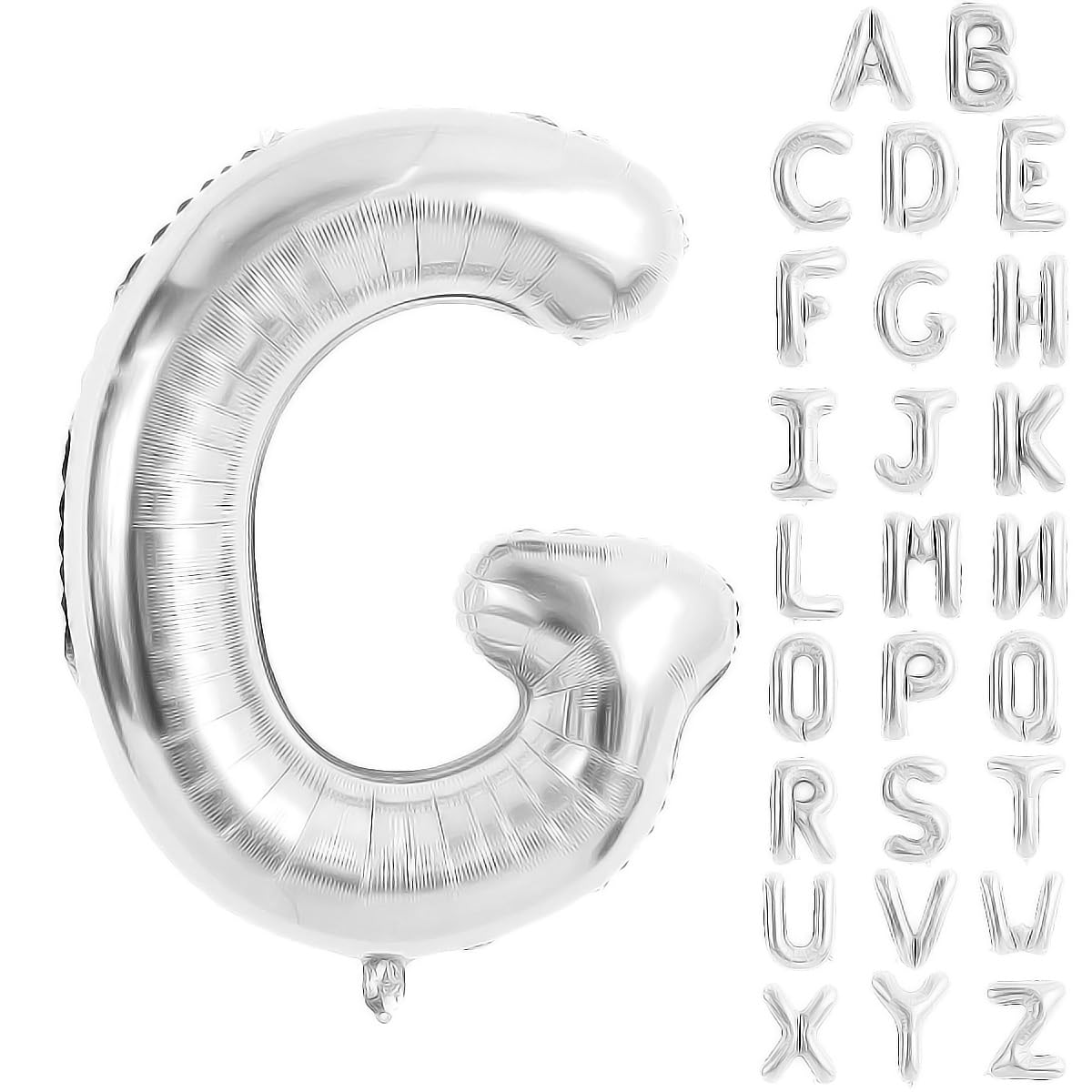 Silver Letter Balloons 40 Inch Large Alphabet Balloon Letter G