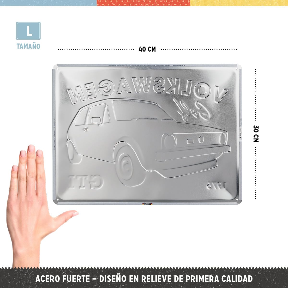 Llavero Audi Nostalgic-Art Postal Retro De Chapa, 10 X 14 Cm, Diseño De Berlín Street Art – Recuerdo Y Idea De Regalo, Tarjeta Postal De Metal, Mini Cartel De Postal Metálica Audi