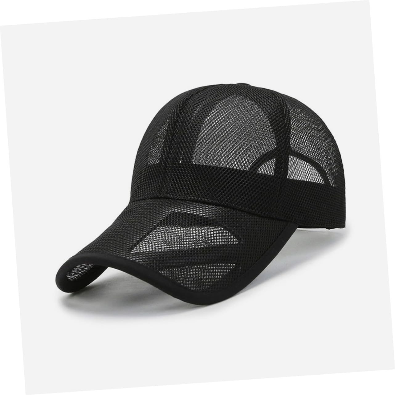 CALLARON Gorra De Malla Transpirable Sombreros para Hombres Gorra De Béisbol De Malla Sombrero De Visera para Hombres Sombrero para Protección Solar para Hombres Poliéster Black