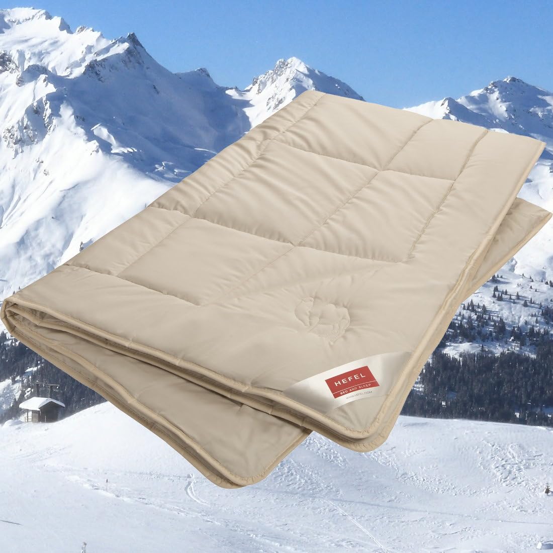 Hefel Bettdecke Pure Camel Ganzjahresdecke 100% Kamelflaum Kamelhaardecke 360 g/m² 155 x 200 cm