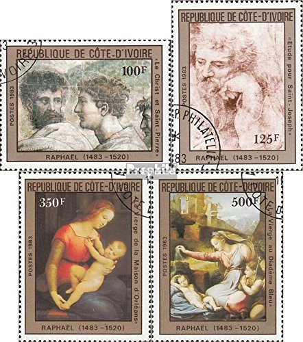 Prophila Collection Costa D'Avorio 800-803 (Completa Edizione) 1983 500. Compleanno di Raphael (Francobolli per i Collezionisti) Pittura