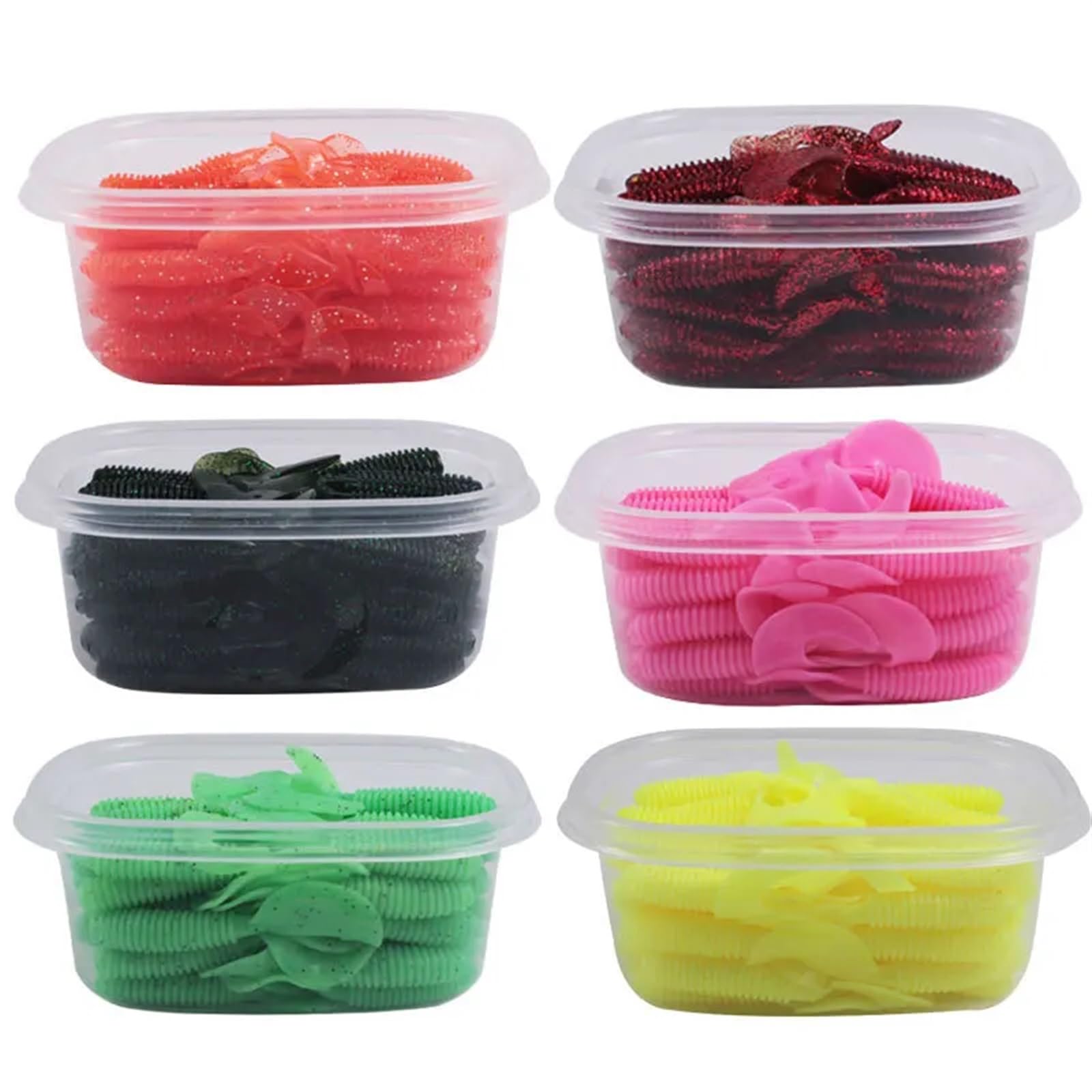 50 pz/scatola Esche Morbide Esca In Silicone 55/65/75mm Articoli for la Pesca in Mare Luya Esche Da Pesca Pva Swimbait Wobblers attrezzatura artificiale
