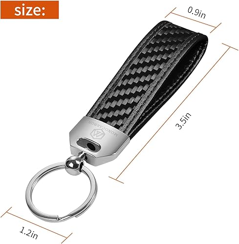 Miniatura 4 de MONOCARBON Real Carbon Fiber Keychain Clip with Ring,Low Profile Luxury Key Carabiner for Men Car Key,Best EDC Keychain Gift for Husband