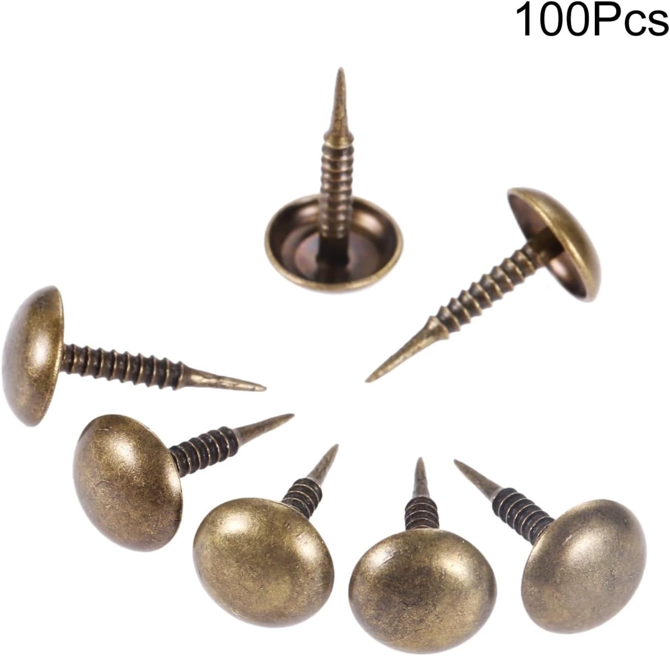 100Pcs Antique Bronze Upholstery Nails Jewelry Wood Box Sofa Tack Stud Pushpin Doornail Furniture Home Decor 8mm*15mm Hardware