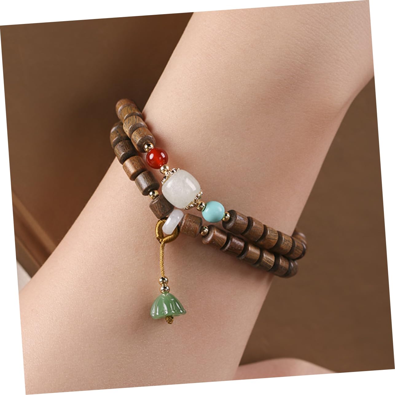 LIFKOME Lot De 5 Bracelets En Et Jade Pour Femme Breloques Tendance Perles De Prière Et De Perles De Bouddha