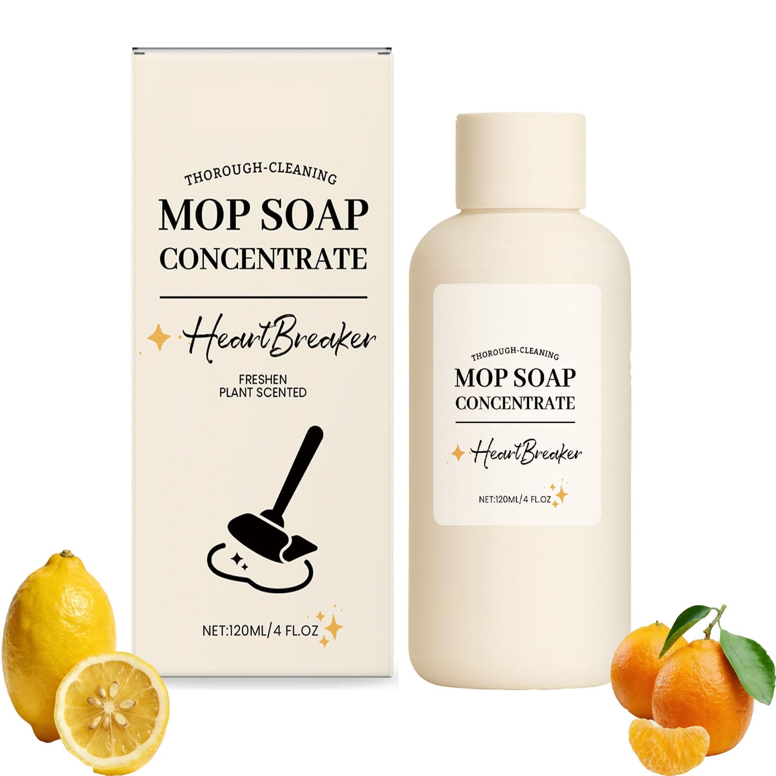 Highly Scented Mop Soap, 2026 New 120ml Multipurpose Floor Cleaner - Quick-Dry, Residue-Free & Extends Floor Lifespan, Residue Free Surface Cleaners for Wood, Tile, Marble Floors (1Pc)