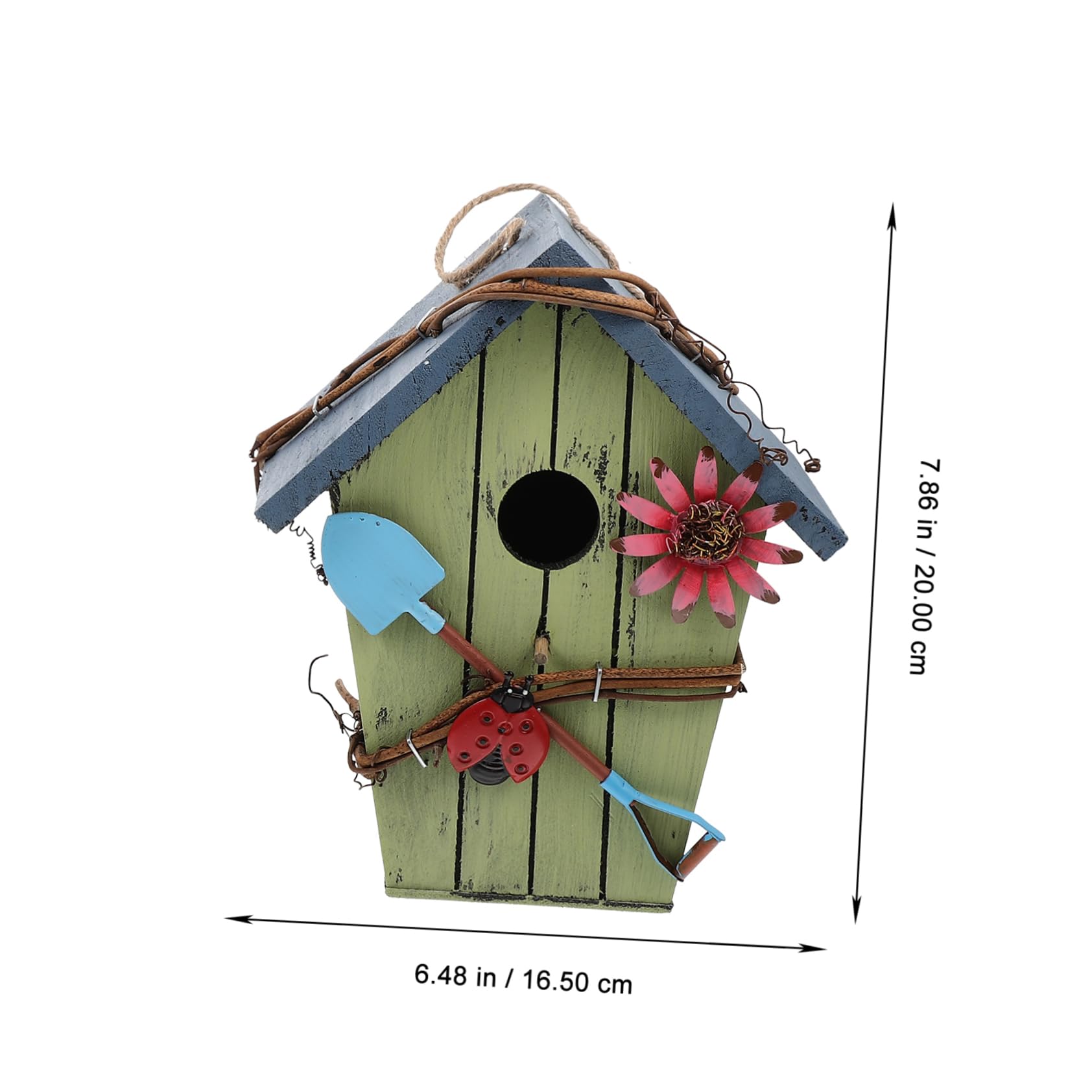 Happyyami Casetta per Uccellini in Legno a Forma di Casa, 2 Pezzi
