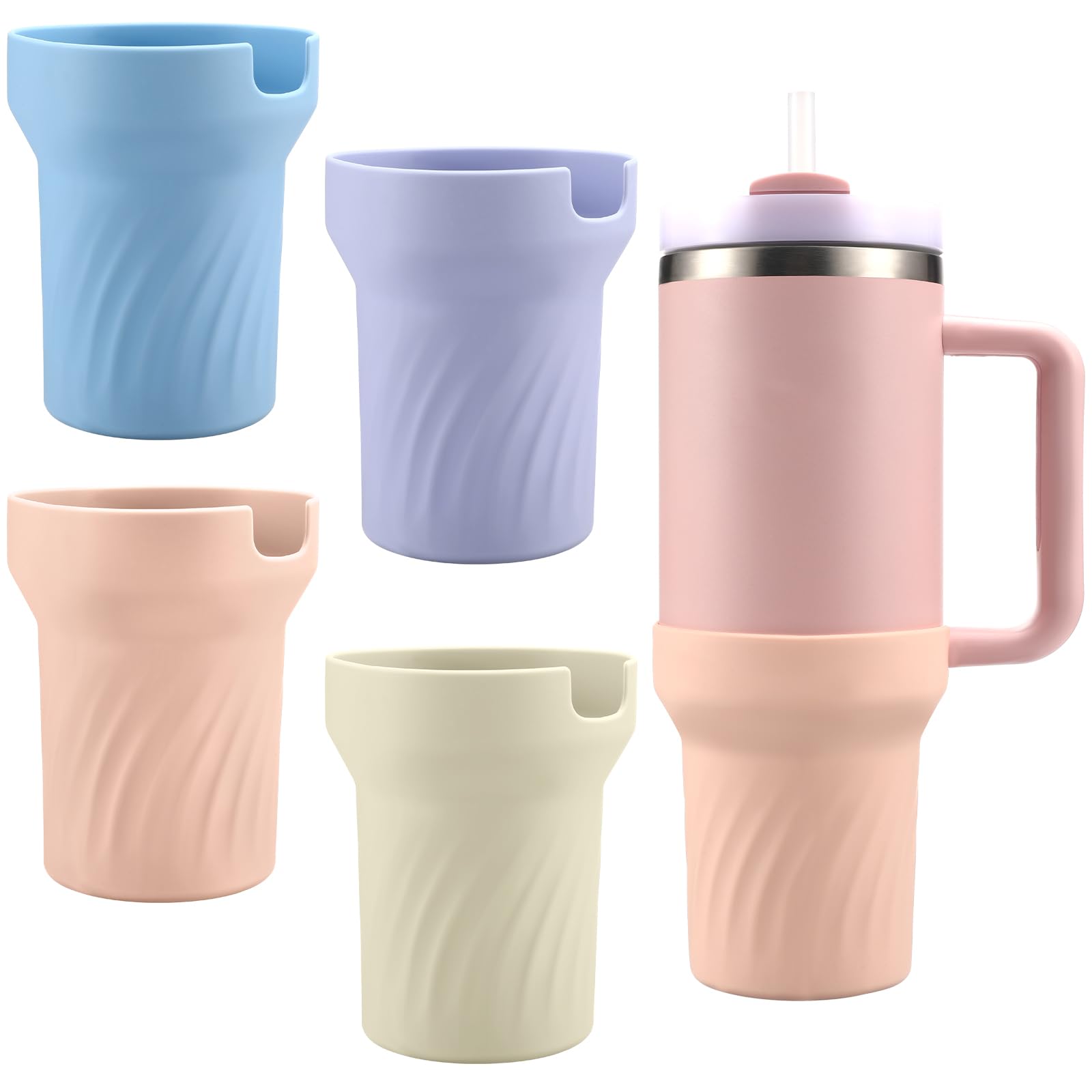 VZZNN 4PCS Silicone Boot 40oz Bottom Protector,Stanley Silicone Bottom Cover Sleeve Boots,Stanley Cup 40oz Accessories, Stanley Adventure Quencher Tumbler 40oz