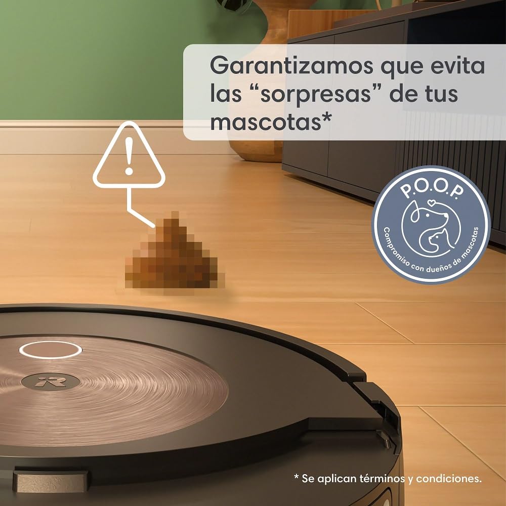 iRobot Robot Aspirador y friegasuelos 2 en 1 Roomba Combo j9+ con estación de llenado y Vaciado automático CleanBase y Sistema fregado Innovador, Color Marrón Alce - Identifica y Evita obstáculos