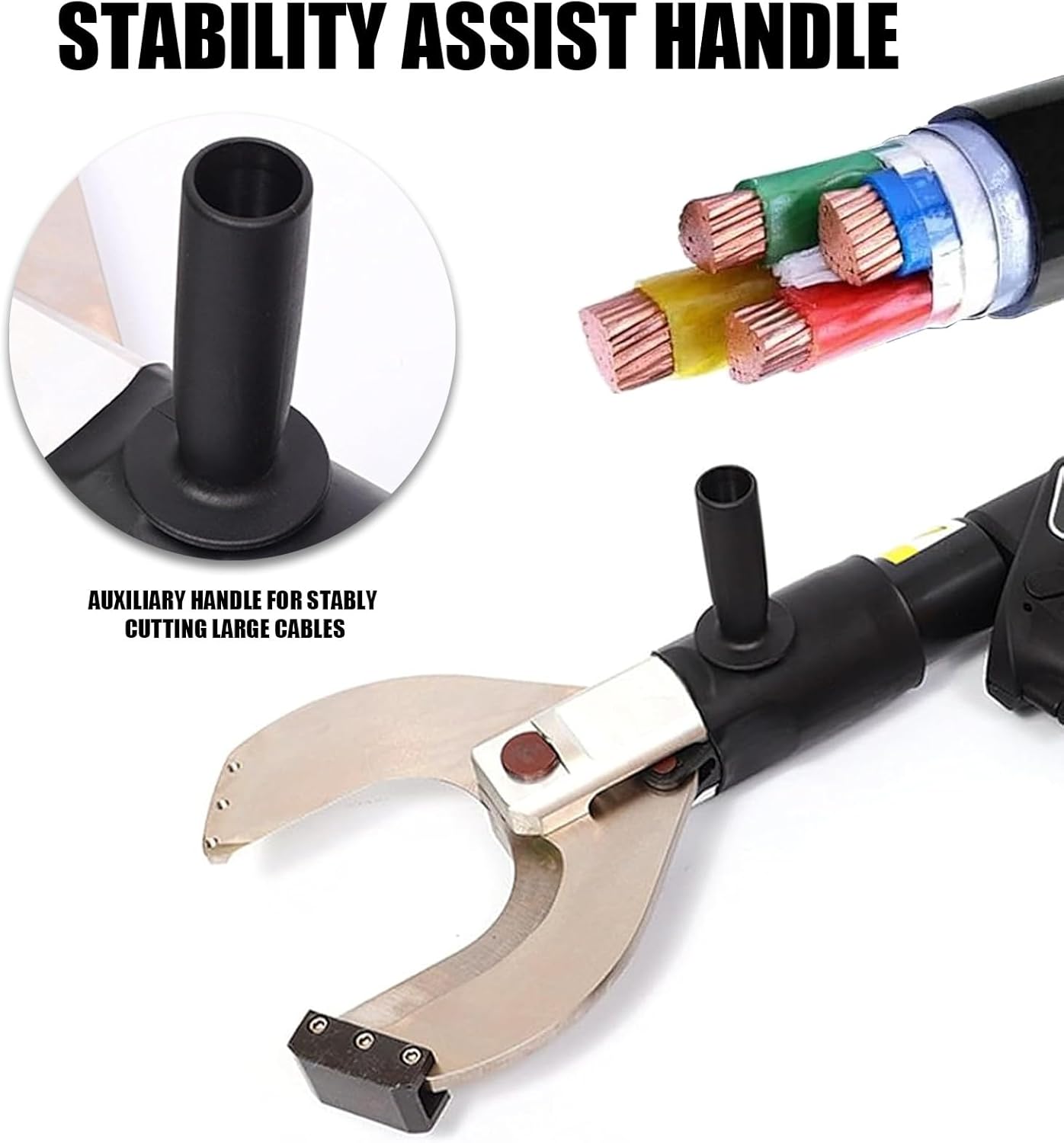 Battery Operated Hydraulic Cable Cutter, 18V Electric Cable Cutter, Electric Wire Cutter, Electric Hydraulic Crimper for 100-120mm Copper Al Cable Armored Cable (NC-105)