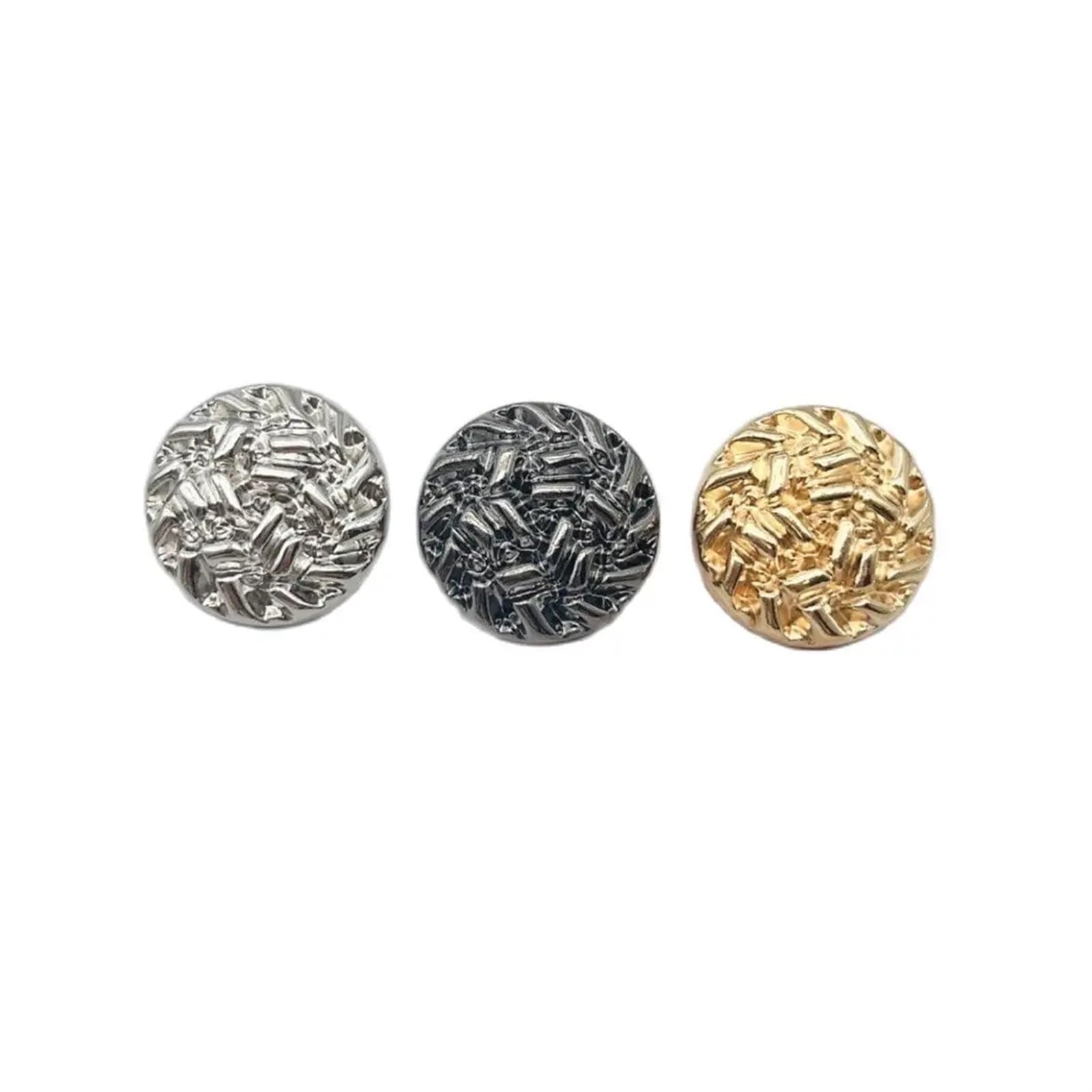 Guziki, Guziki vintage, Metalowe guziki do szycia DIY, okrągłe, tłoczone, złote, do płaszcza, marynarki, swetra, wełniane guziki, 10 szt./partia, guziki do szycia ręcznego(25MM)
