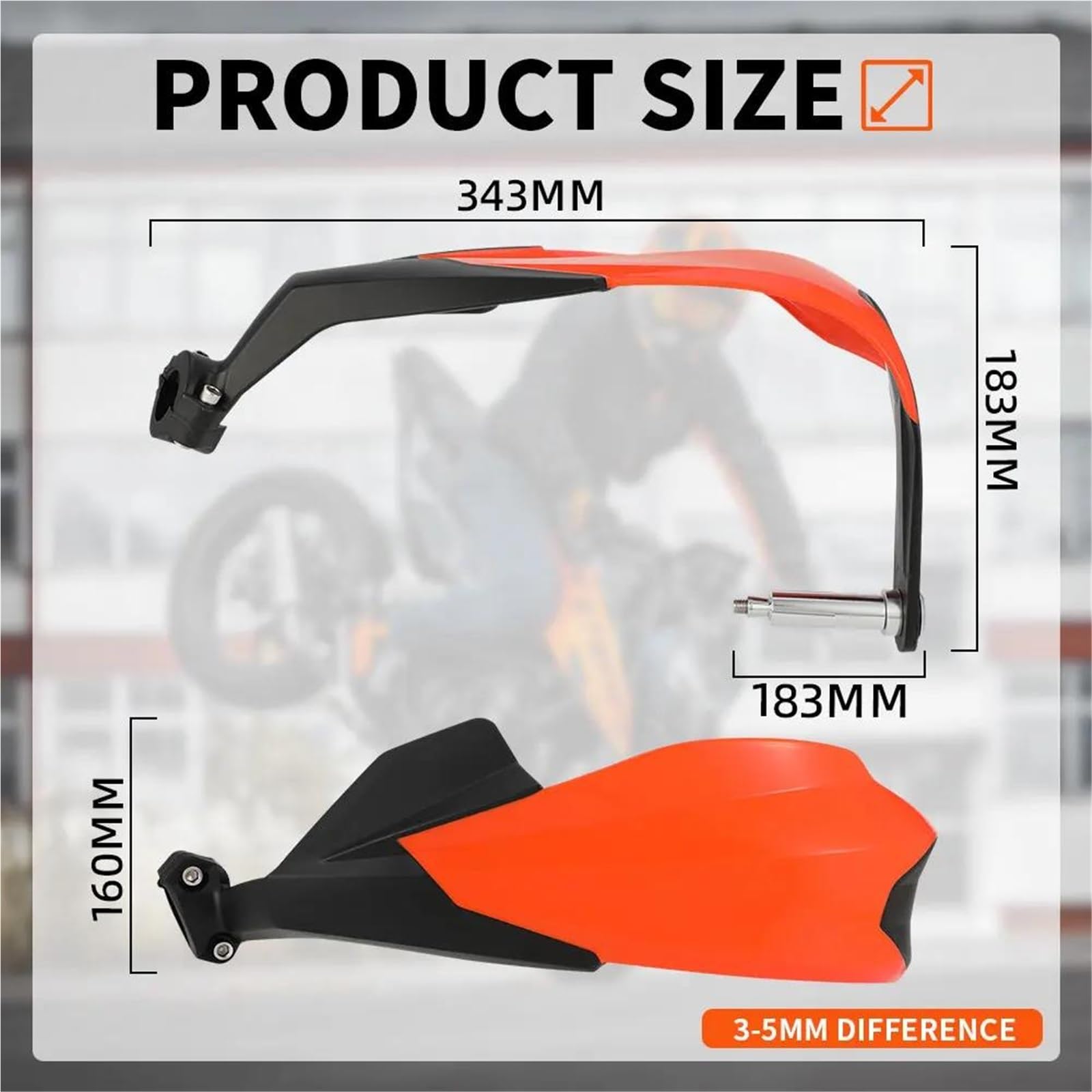 para Honda para Kawasaki para Yamaha Protector Manos de Moto | Protector de mano para motocicleta de 22 mm, cubiertas para manillar