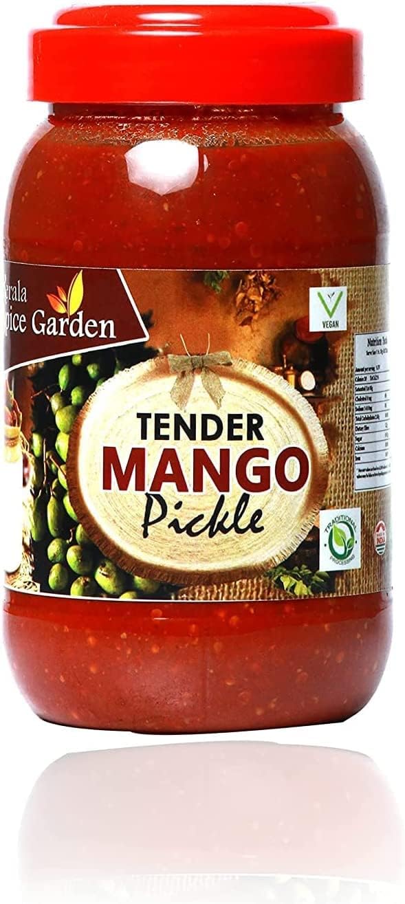 QURA Spice Garden Tender Mango Pickle, Kerala Special, 100% autentyczny smak, organiczna, 500 g, marynata mango (500 g)