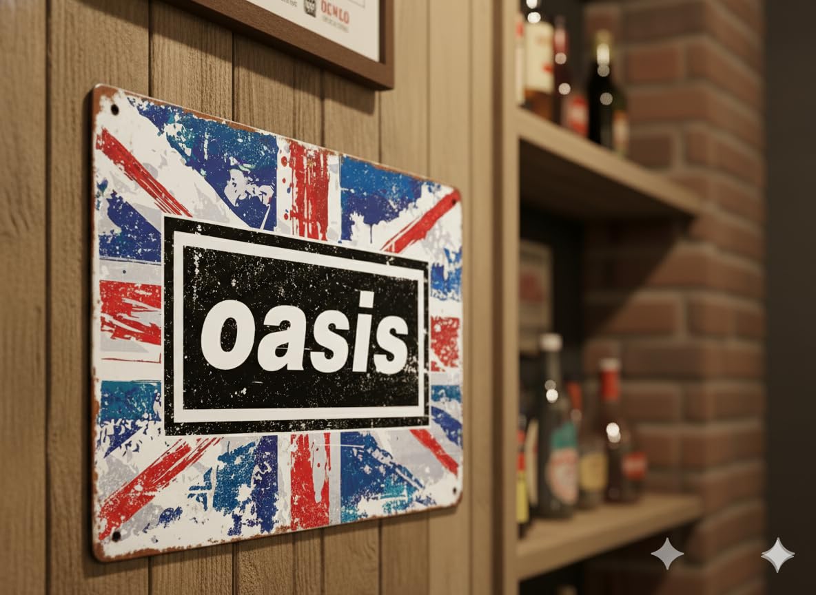Oasis Merchandise Poster in metallo da parete decorazione per la