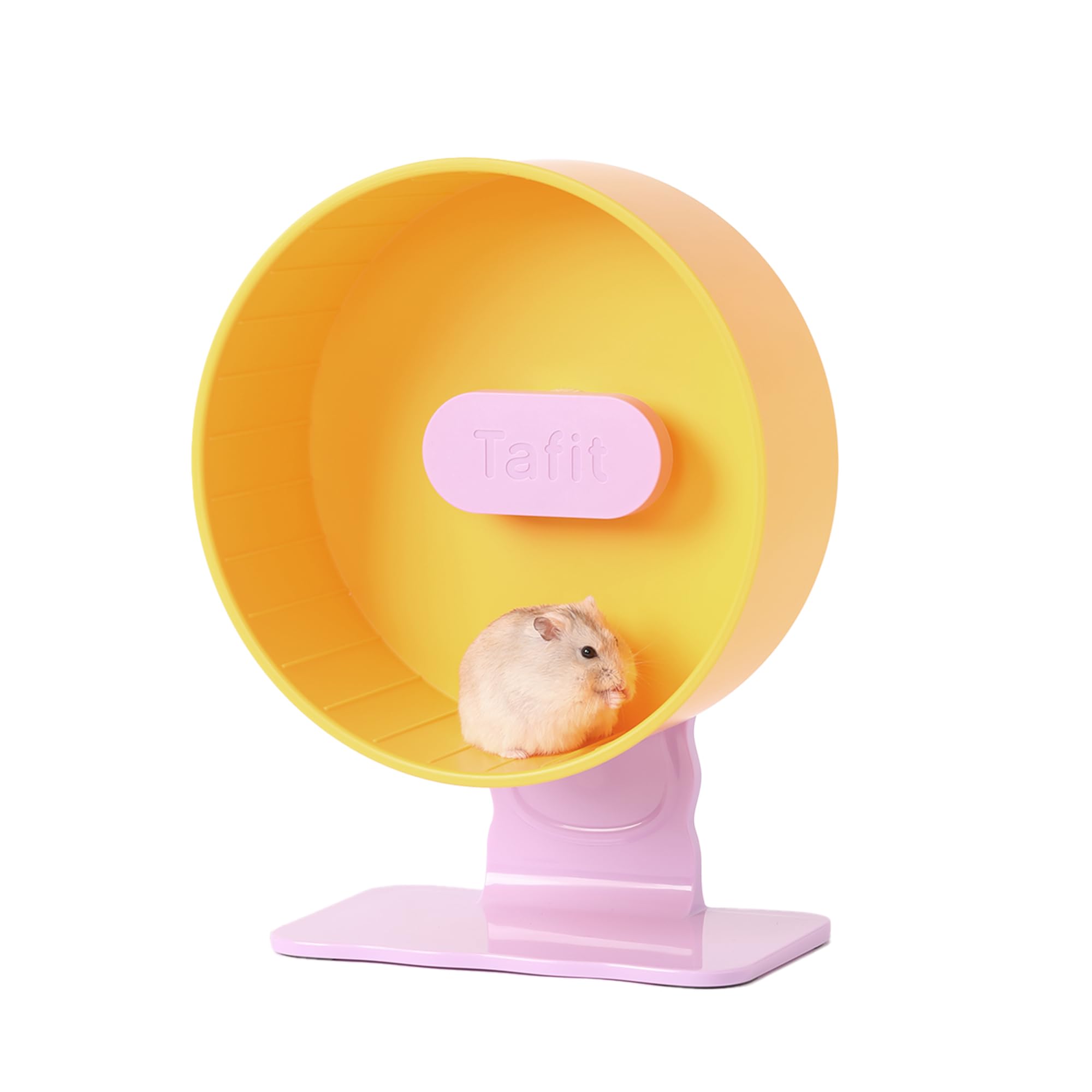 Silent Hamster Wheel 9 Inch Double Small Animal Bearing Silent Height Adjustable for Dwarf Hamsters, Gerbils, Mice, Hedgehogs or Other Pets