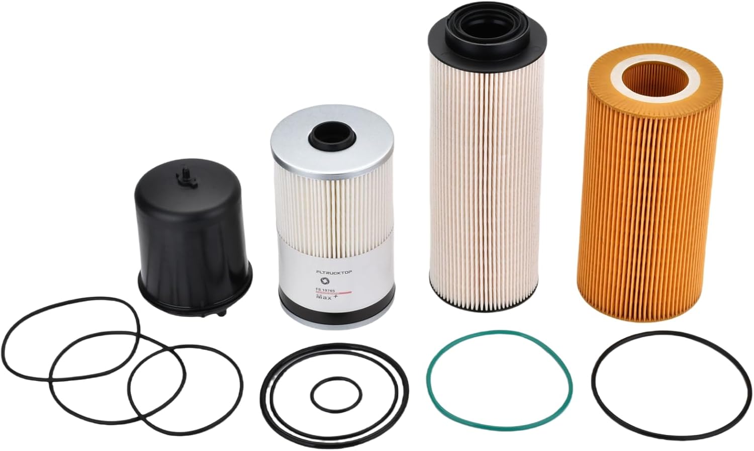 1948921 2277129 FS19765 1922496 Filter Kit Compatible with Paccar MX-13 MX13 Engine,Oil Filter,Fuel Water Separator Filter,Fuel Filter Water Separator