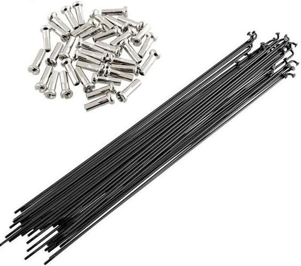 Rayons Vélo Acier Inoxydable 14G - 36 Rayons + écrous Pour VTT Et Vélo Ville