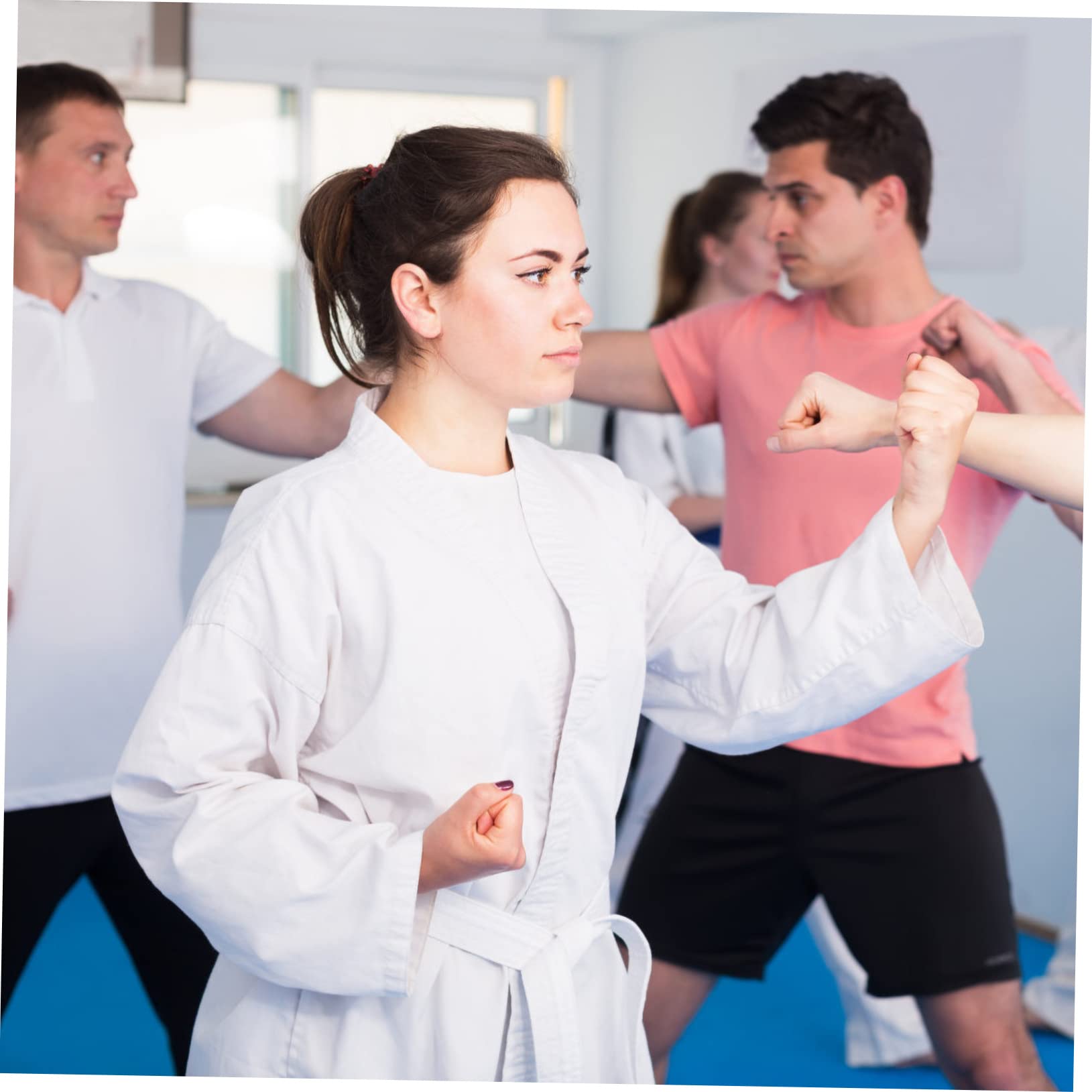 CALLARON Divisa Taekwondo Uomo in Poliestere Bianco, Cintura Elastica e Pantaloni Coulisse per Allenamento e Competizione