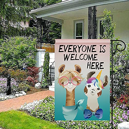 Chengxun HYQ0909 Llama Everyone Is Welcome Here Lgbtq Garden Flag thumb #2