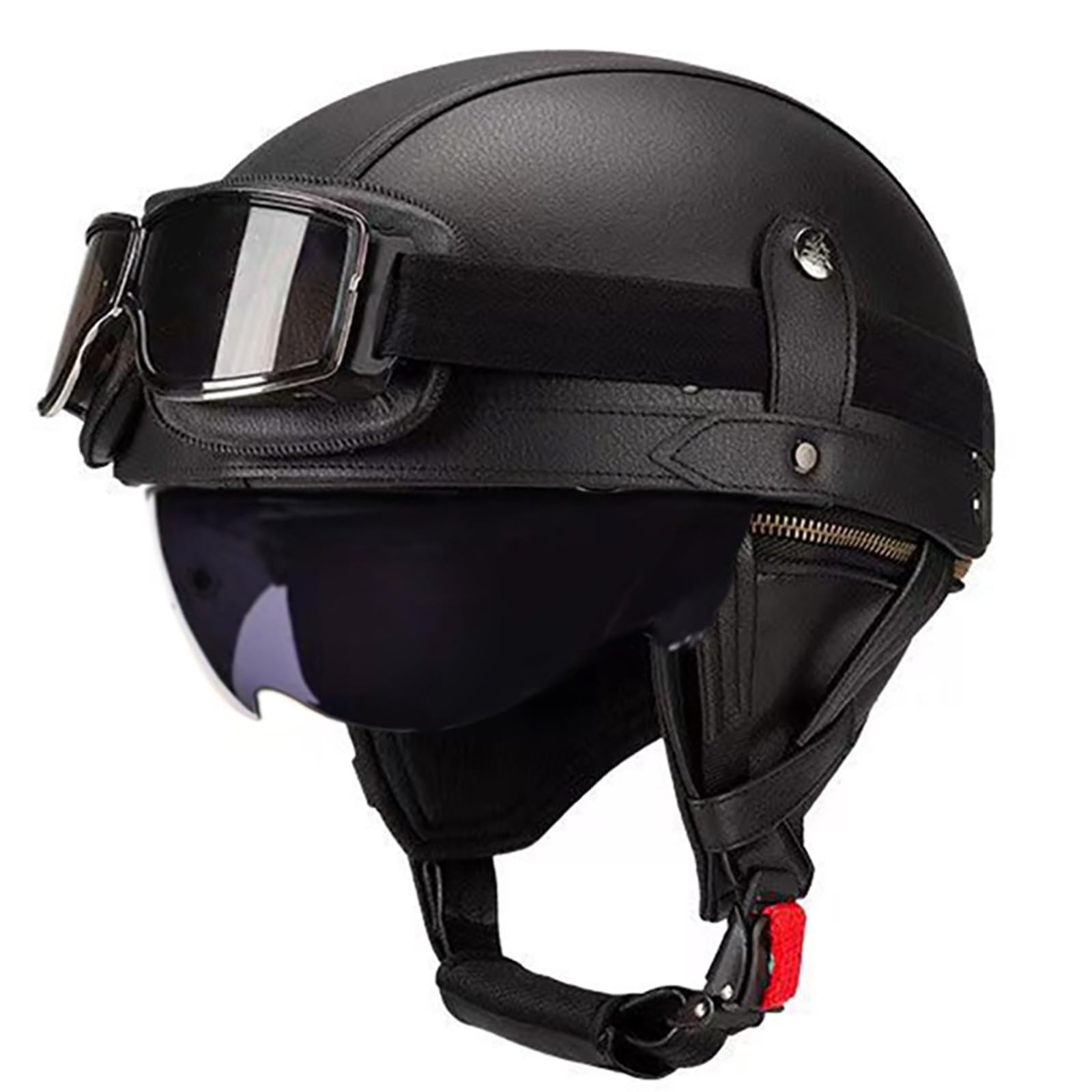 Casco Da Motociclista Retrò Casco Da Motociclista Mezzo Casco Per Uomo E Donna Casco Da Motociclista Omologato ECE Casco Da Motociclista Stile Tedesco Casco Da Scooter