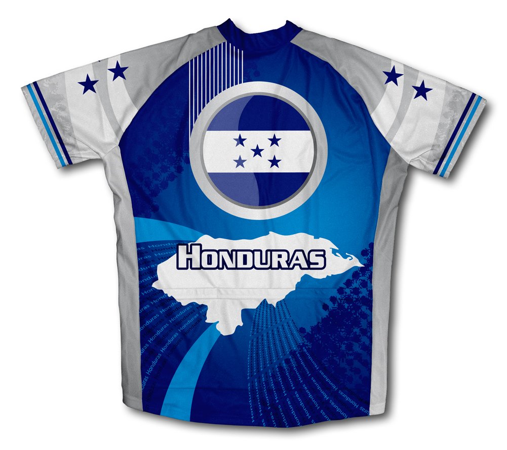 ScudoPro Honduras Short Sleeve Cycling Jersey for Youth - Size M Blue