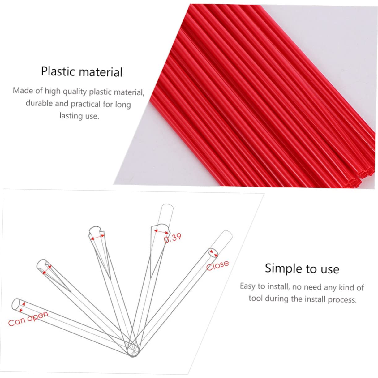 CIYODO Motorcycle Spoke Skin Replacement 36pcs Rims Cover Set Ultra Compact Sturdy for Bikes